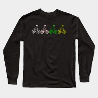 Divertido Ciclismo Etapa Tour de Francia Colores TDF Long Sleeve T-Shirt